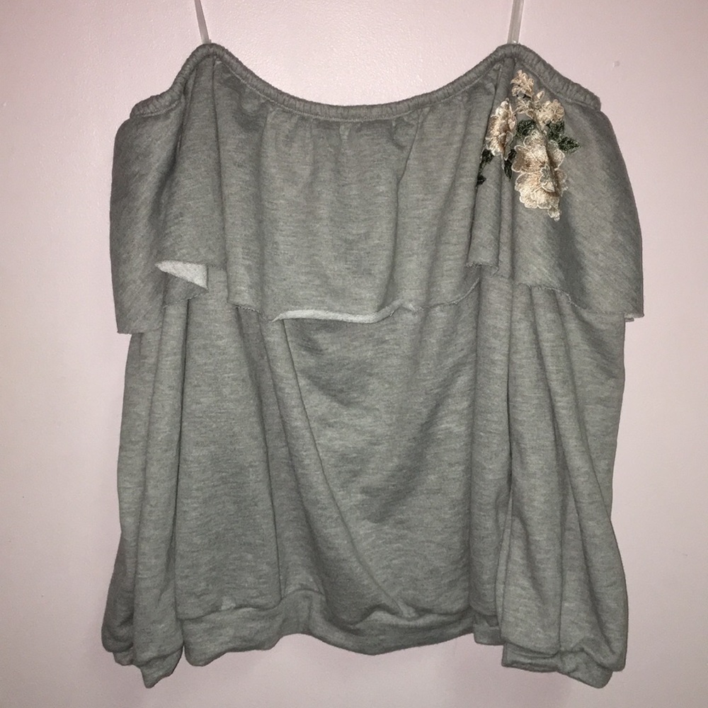 Off the shoulder sweatshirt